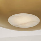 Capital Lighting 357711AD Aged Brass 21.5'' W X 8.5'' H 1-light Modern Tiered Bowl Pendant In Aged Brass With Real Alabaster Diffuser Image 4