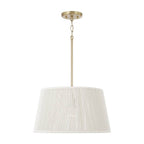 Capital Lighting 357913MA Matte Brass 17.75'' W X 10'' H 1-light Handcrafted Pendant In Matte Brass With Hand-wrapped Bleached Natural Rope Image 1