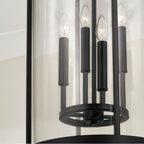 Capital Lighting 358341ER Espresso,Brass 14.75'' W X 25.25'' H 5-light Pendant In Matte Espresso With Clear Glass And Interchangeable Espresso And Brass Candle Sleeves Image 3