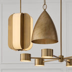 Capital Lighting 460901AD Aged Brass 42.25'' W X 8'' H Integrated Led Chandelier In Aged Brass With Up And Down Cylinder Lights Image 4