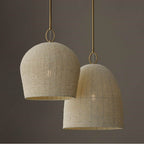 Capital Lighting 358811AD Aged Brass 18'' W X 23'' H 1-light Handcrafted Bell Pendant With Tiny Beads Painted Ivory In Aged Brass Image 3