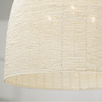 Capital Lighting 358814AD Aged Brass 25'' W X 30'' H 3-light Handcrafted Bell Pendant With Tiny Beads Painted Ivory In Aged Brass Image 6