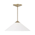Capital Lighting 359111MA Matte Brass 22'' W X 9'' H 1-light Cone Pendant In Matte Brass With Soft White Glass And Tapered Canopy Image 1