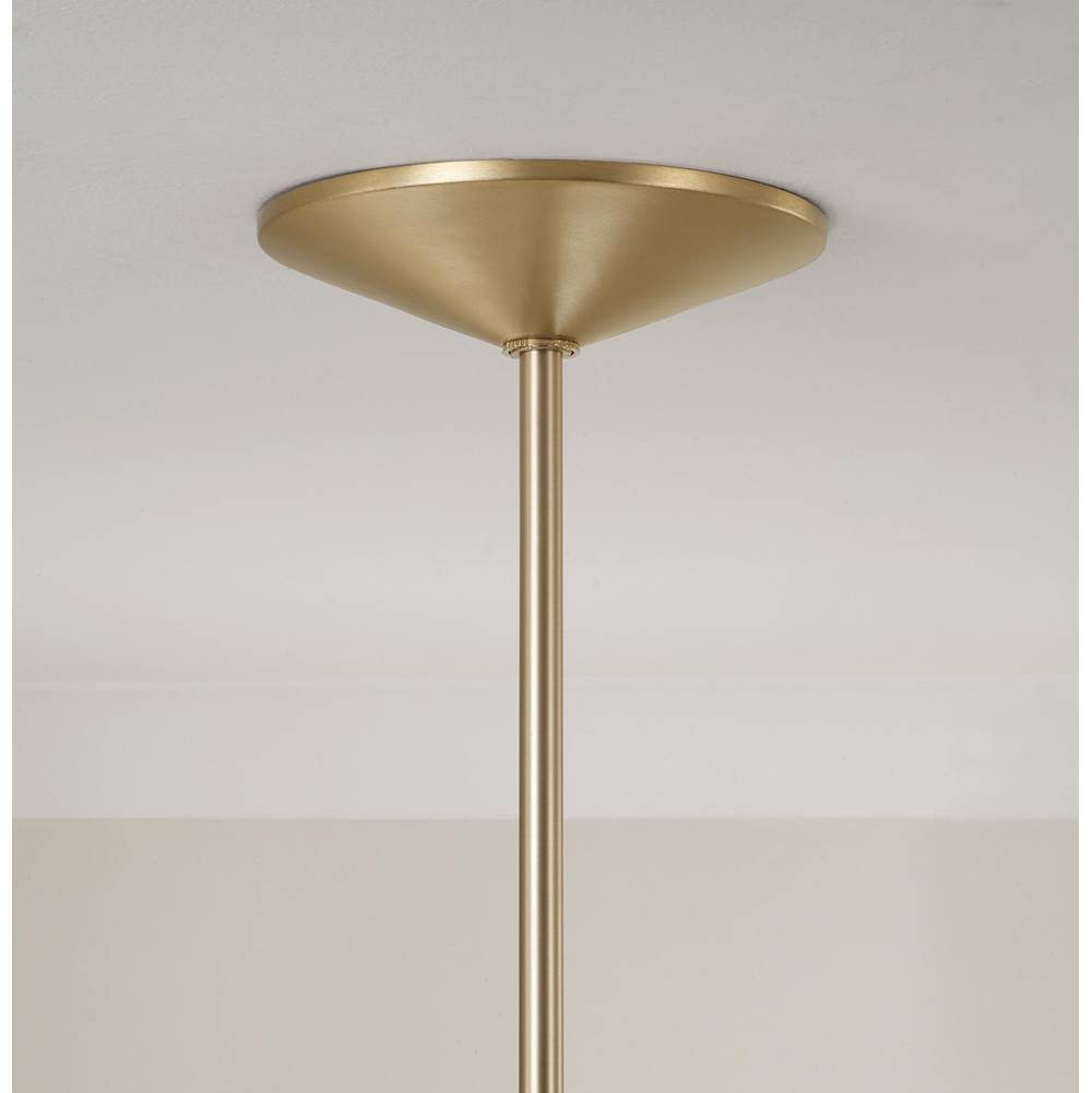 Capital Lighting 359111MA Matte Brass 22'' W X 9'' H 1-light Cone Pendant In Matte Brass With Soft White Glass And Tapered Canopy Image 2