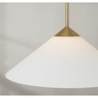 Capital Lighting 359111MA Matte Brass 22'' W X 9'' H 1-light Cone Pendant In Matte Brass With Soft White Glass And Tapered Canopy Image 3