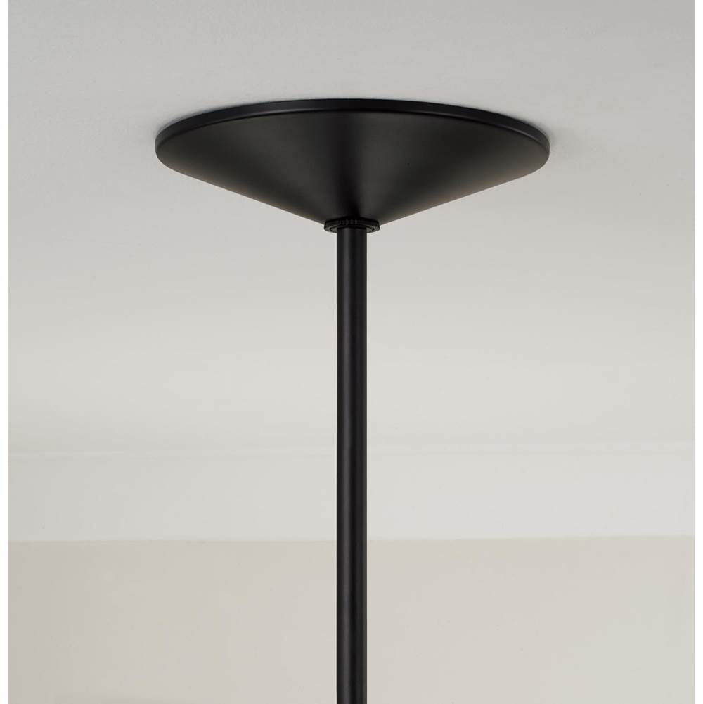 Capital Lighting 359111MB Matte Black 22'' W X 9'' H 1-light Cone Pendant In Matte Black With Soft White  Glass And Tapered Canopy Image 2