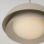 Capital Lighting 359211TP Taupe 17.25'' W X 10.5'' H 1-light Modern Tiered Dome Pendant In Taupe With Soft White Glass Diffuser Image 2