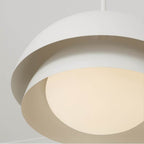 Capital Lighting 359211WE Matte White 17.25'' W X 10.5'' H 1-light Modern Tiered Dome Pendant In Matte White With Soft White Glass Diffuser Image 2