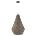 Capital Lighting 359712AGD Aegean Grey,Dark Brass 20'' W X 30.5'' H 1-light Intricate Beaded Teardrop Pendant With Handcrafted Wooden Beads In Aegean Grey And Dark Brass With Inner Glass Globe And Decorative Designer Chain Image 1