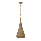 Capital Lighting 359811ARG Artisan Gold 12'' W X 27.5'' H 1-light Unique Elongated Drop Pendant In Artisan Gold With Hand-painted Texture Image 1