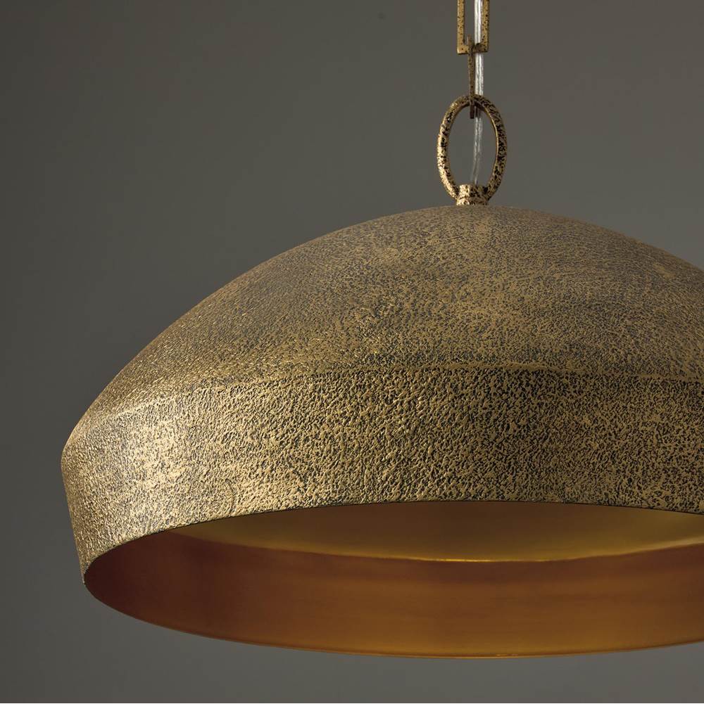 Capital Lighting 359812ARG Artisan Gold 21.5'' W X 135'' H 1-light Unique Open Dome Pendant In Artisan Gold With Hand-painted Texture Image 5