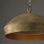 Capital Lighting 359812ARG Artisan Gold 21.5'' W X 135'' H 1-light Unique Open Dome Pendant In Artisan Gold With Hand-painted Texture Image 5