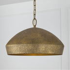 Capital Lighting Savari 21.5'' W X 135'' H 1-light Unique Open Dome Pendant In Artisan Gold With Hand-painted Texture
