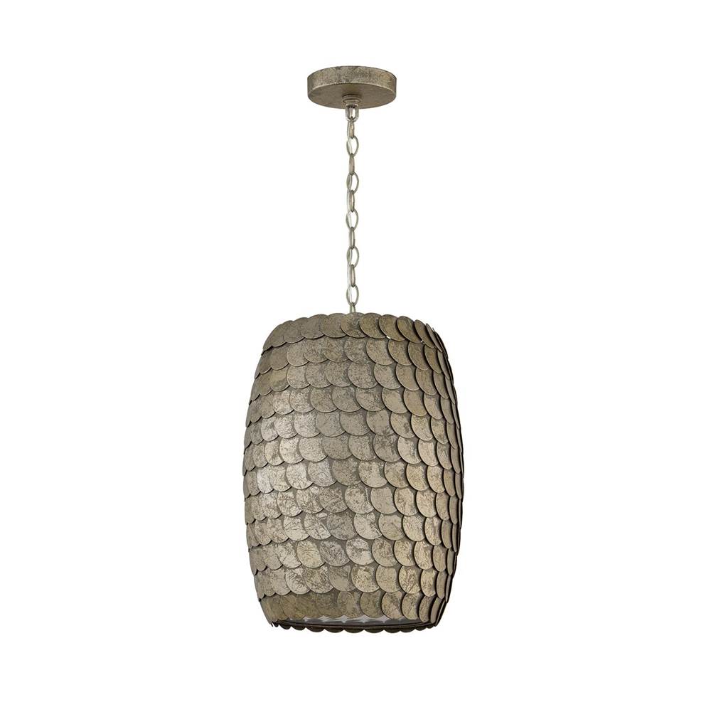 Capital Lighting 359911GCL Grecian Luster 12'' W X 17'' H 1-light Pendant In Grecian Luster With Handcrafted Disc Design And Real Alabaster Diffuser Image 1