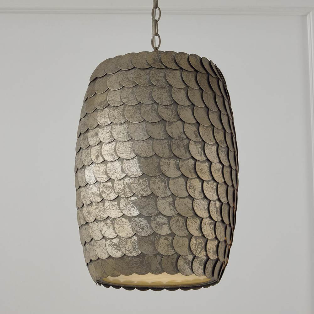 Capital Lighting Delphine 12'' W X 17'' H 1-light Pendant In Grecian Luster With Handcrafted Disc Design And Real Alabaster Diffuser