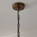 Capital Lighting 360011XB Oxidized Brass 17'' W X 12.5'' H 1-light Cone Pendant In Distressed Oxidized Brass With Designer Chain Image 2
