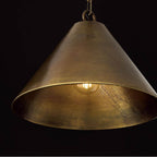 Capital Lighting 360011XB Oxidized Brass 17'' W X 12.5'' H 1-light Cone Pendant In Distressed Oxidized Brass With Designer Chain Image 3