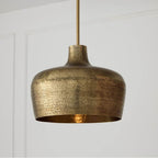 Capital Lighting Myriah 15'' W X 11.5'' H  1-light Handcrafted Pendant In Tibetan Hammered Brass