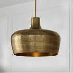 Capital Lighting Myriah 19.5'' W X 15'' H 1-light Handcrafted Pendant In Tibetan Hammered Brass