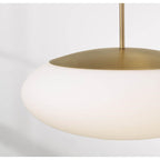 Capital Lighting 360511AD Aged Brass 20'' W X 8.25'' H  1-light Pendant In Aged Brass With Soft White Glass Oval Globe Image 5