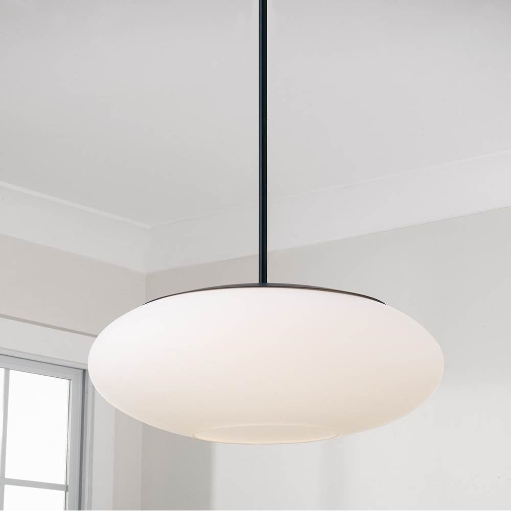 Capital Lighting Soren 20'' W X 8.25'' H  1-light Pendant In Aged Brass With Soft White Glass Oval Globe