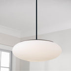 Capital Lighting Soren 20'' W X 8.25'' H  1-light Pendant In Aged Brass With Soft White Glass Oval Globe