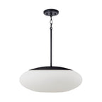 Capital Lighting 360511MB Matte Black 20'' W X 8.25'' H  1-light Pendant In Matte Black With Soft White Glass Oval Globe Image 4