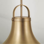 Capital Lighting 361411AD Aged Brass 14'' W X 15.75'' H 1-light Teardrop Pendant In Aged Brass With Soft White Glass Image 3