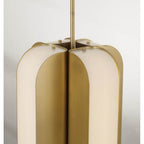 Capital Lighting 361841AD Aged Brass 12'' W X 18'' H Integrated Led Pendant In Aged Brass With White Milk Glass Panels Image 4