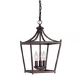 Capital Lighting Stanton 10'' W X 17'' H 3-light Lantern Foyer Pendant In Burnished Bronze
