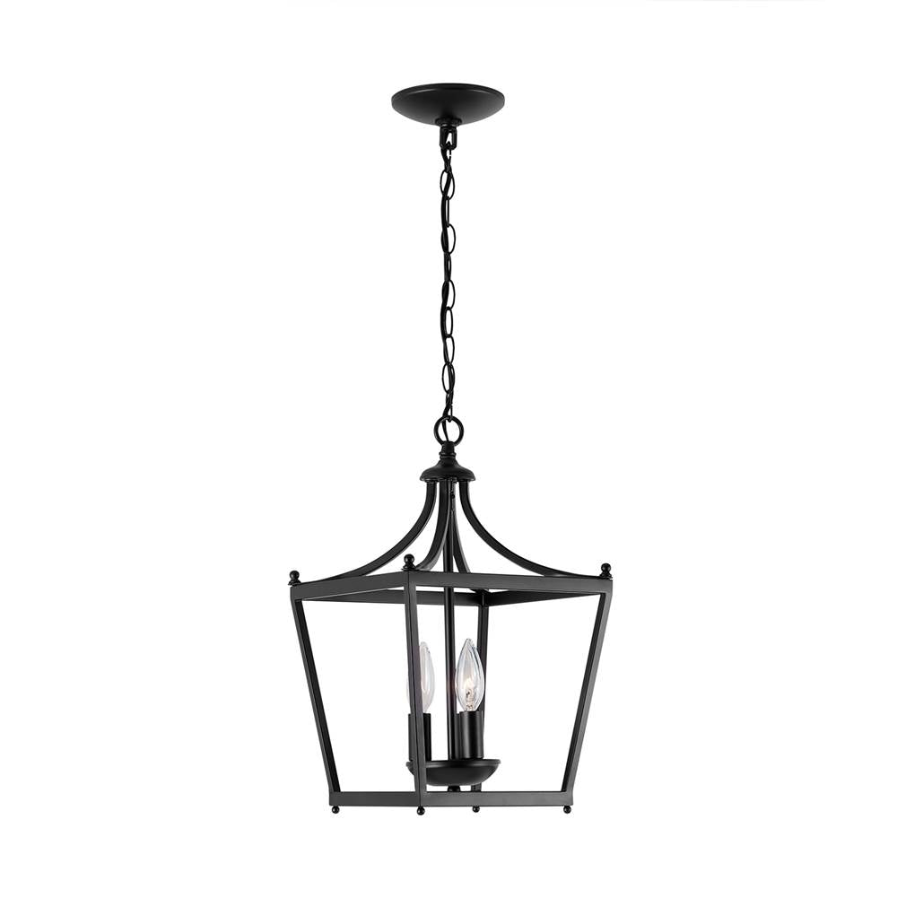 Capital Lighting Stanton 10'' W X 17'' H 3-light Lantern Foyer Pendant In Burnished Bronze