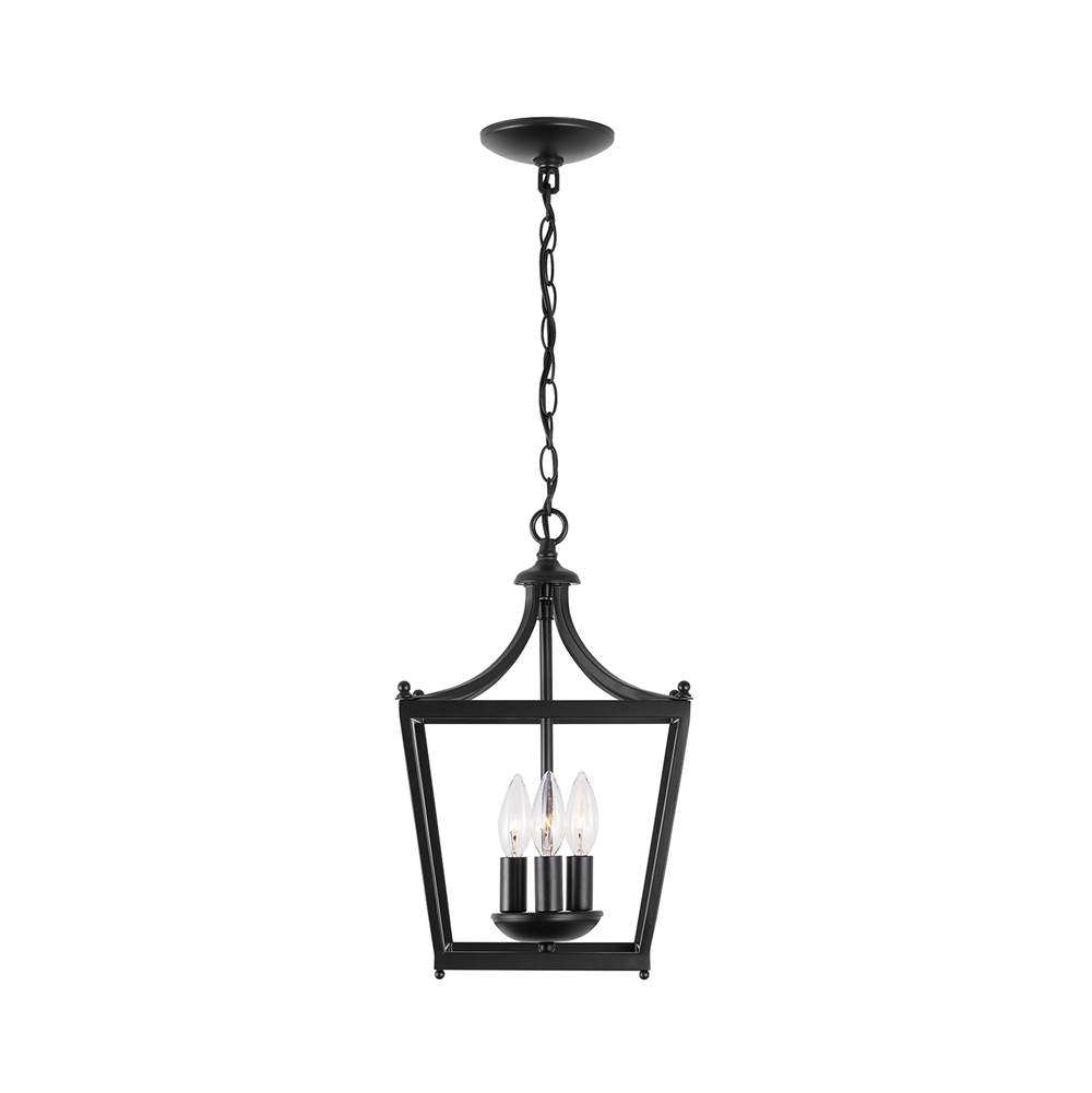Capital Lighting 4036MB Matte Black 10'' W X 17'' H 3-light Lantern Foyer Pendant In Matte Black Image 2