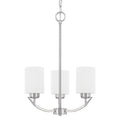 Capital Lighting Dixon 17'' W X 21.5'' H 3-light Soft White Glass Chandelier In Brushed Nickel