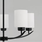 Capital Lighting Dixon 23'' W X 23'' H 5-light Soft White Glass Chandelier In Brushed Nickel
