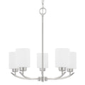 Capital Lighting Dixon 23'' W X 23'' H 5-light Soft White Glass Chandelier In Brushed Nickel