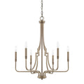 Capital Lighting Dawson 25'' W X 29.5'' H 6-light Chandelier In Aged Brass