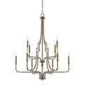 Capital Lighting Dawson 30'' W X 38'' H 10-light Tiered Chandelier In Aged Brass