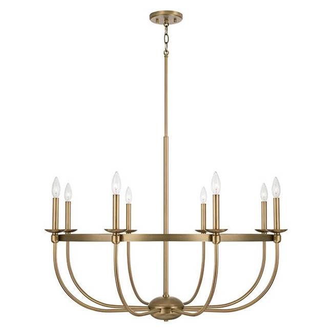 Capital Lighting 425181AD Aged Brass 38''w X 28.75''h 8-light Chandelier In Aged Brass Image 1