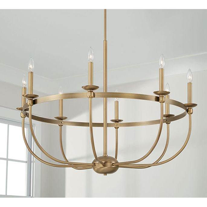 Capital Lighting 425181AD Aged Brass 38''w X 28.75''h 8-light Chandelier In Aged Brass Image 2