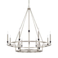 Capital Lighting Tux 40'' W X 44.5'' H 12-light Chandelier In Brushed Nickel And Matte Black