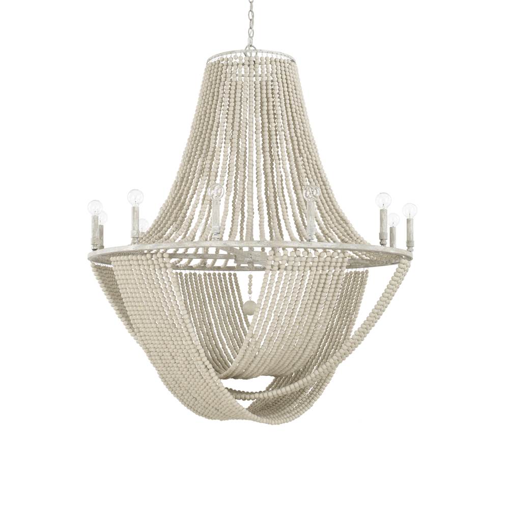 Capital Lighting Kayla 42'' W X 50'' H 12-light Beaded Chandelier In Mystic Sand