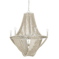 Capital Lighting Kayla 28.5'' W X 34'' H 6-light Beaded Chandelier In Mystic Sand