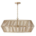 Capital Lighting 430361MA Matte Brass 31''w X 12.75''h 6-light Angular Metal Chandelier In Matte Brass Image 1