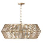 Capital Lighting 430361MA Matte Brass 31''w X 12.75''h 6-light Angular Metal Chandelier In Matte Brass Image 1