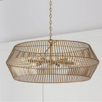 Capital Lighting Kaiya 31''w X 12.75''h 6-light Angular Metal Chandelier In Matte Brass