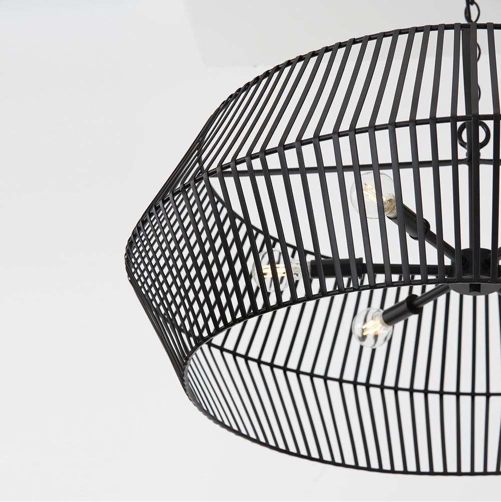 Capital Lighting 430361MB Matte Black 31''w X 12.75''h 6-light Angular Metal Chandelier In Matte Black Image 5