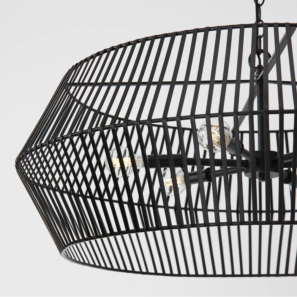 Capital Lighting 430361MB Matte Black 31''w X 12.75''h 6-light Angular Metal Chandelier In Matte Black Image 3