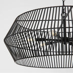 Capital Lighting 430361MB Matte Black 31''w X 12.75''h 6-light Angular Metal Chandelier In Matte Black Image 3