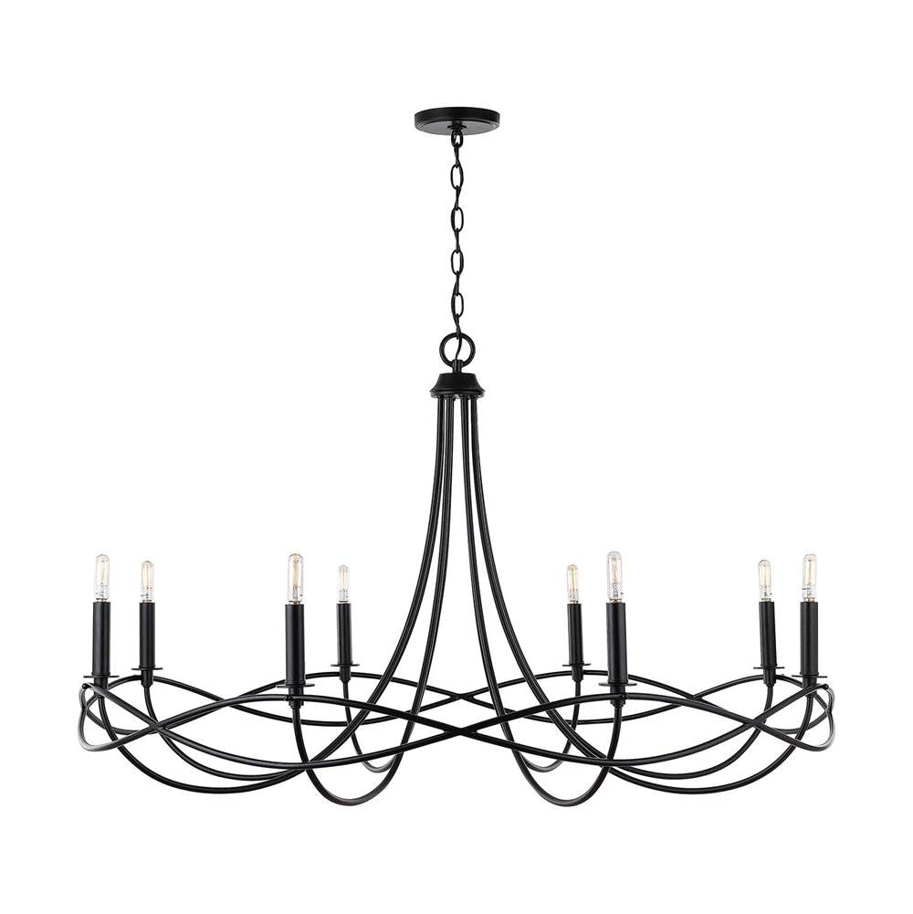 Capital Lighting 431681MB Matte Black 44.5'' W X 27'' H 8-light Chandelier In Matte Black Image 1