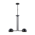 Capital Lighting 433141MB Matte Black 27'' W X 21'' H 4-light Chandelier In Matte Black With Tiltable Metal Shades With White Interior Image 1